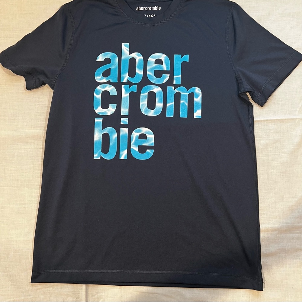 Abercrombie & Fitch Men's Dark Blue Graphic Tee